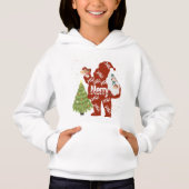 SANTA WHITE HOODIE - VROUWEN/KINDER (Voorkant)