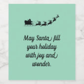 Santa  wijn etiket (Enkel label)