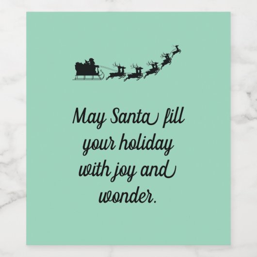 Santa  wijn etiket (Enkel label)