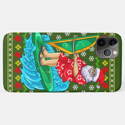 Santa Wind Surf Mele Kalikimaka Case-Mate iPhone Case (Achterkant (horizontaal))