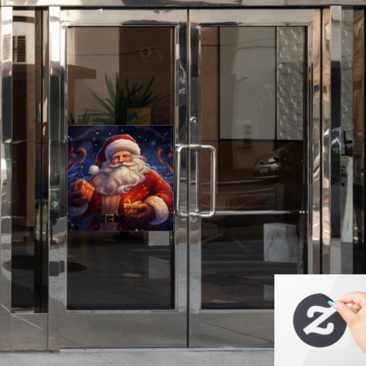 Santa Window Cling Raamsticker (Kantoordeur)