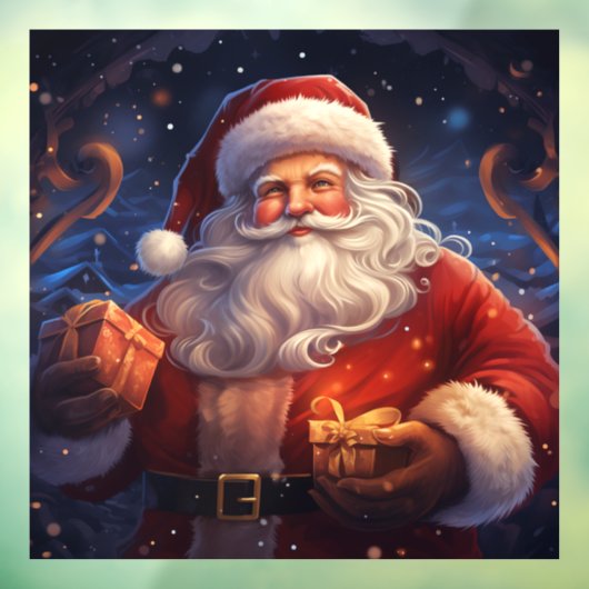 Santa Window Cling Raamsticker (Vel 3)