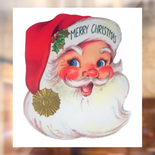  Santa Window Cling Raamsticker (Vel 2)