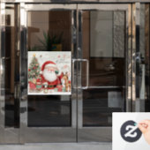 Santa Window Cling Raamsticker (Kantoordeur)