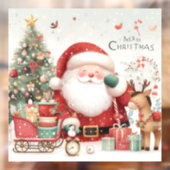 Santa Window Cling Raamsticker (Vel 2)