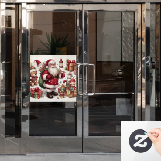 Santa Window Cling Raamsticker (Kantoordeur)