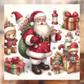 Santa Window Cling Raamsticker (Vel 2)