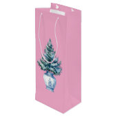 Santa Wine Gift Bag Wijn Cadeautas (Achterkant Gekanteld)