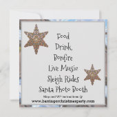 Santa Wink Elegant-kerstfeest Kaart (Achterkant)