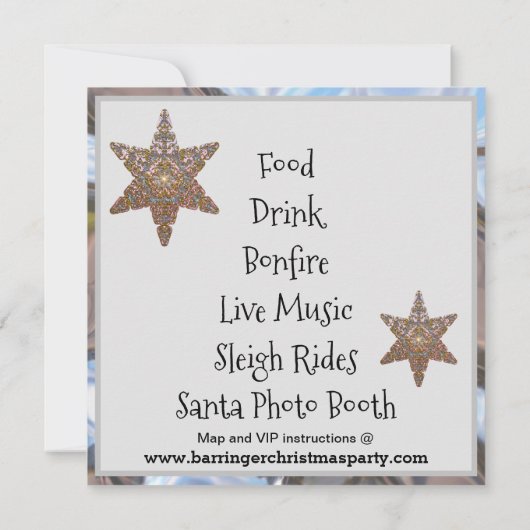 Santa Wink Elegant-kerstfeest Kaart (Achterkant)