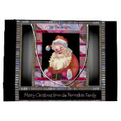 Santa Wink Elegant Kerstmis groot Groot Cadeauzakje (Achterkant)