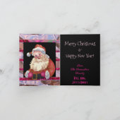 Santa Wink Elegant Kerstmis Kaart (Binnen)