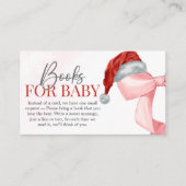 Santa Winter Baby Shower Books for Baby Informatiekaartje (Voorkant)