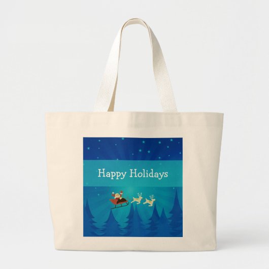 Santa Winter Scene Canvas tas (Voorkant)