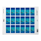 Santa Winter Scene Gift Label Labels (Full Sheet)