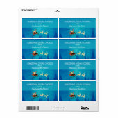 Santa Winter Scene Holiday Baking Labels (Full Sheet)