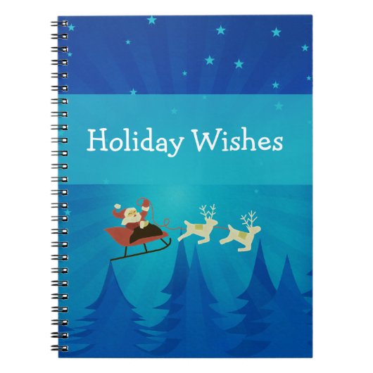 Santa Winter Scene Notitieboek (Voorkant)
