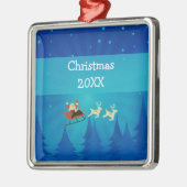 Santa Winter Scene Premium Ornament (Links)