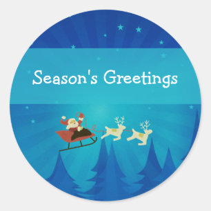 Santa Winter Scene Stickers