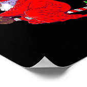 Santa Witch Candy Cane Christmas Santa Hat Funny C Poster (Hoek)