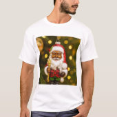 Santa with Cookie Holiday Joy T-shirt (Voorkant)