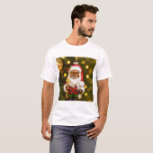 Santa with Cookie Holiday Joy T-shirt (Voorkant volledig)