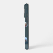 Santa with Double Snow Globe, Christmas, Author Na iPhone 16 Hoesje (Linkerkant)