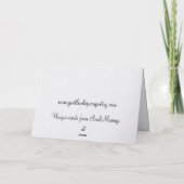 Santa With Gingerbread Man Christmas Card Kaart (Achterkant)