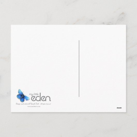 Santa witte baard en snor rood wit briefkaart (Achterkant)