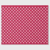 Santa witte baard en snor / snor cadeaupapier (Vlak)