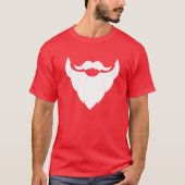 Santa witte baard en snor / snor t-shirt (Voorkant)