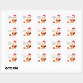 Santa Wonders Naughty of Nice? Vierkante Sticker (Vel)