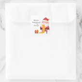 Santa Wonders Naughty of Nice? Vierkante Sticker (Tas)