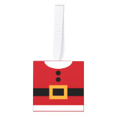 Santa Wooden Cube Christmas Ornament (Voorkant)