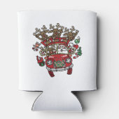 Santa Woody en zijn rendierkerstCartoon Blikjeskoeler (Achterkant)