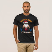 Santa Workout Christmas Special Mannen T-shirt (Voorkant volledig)