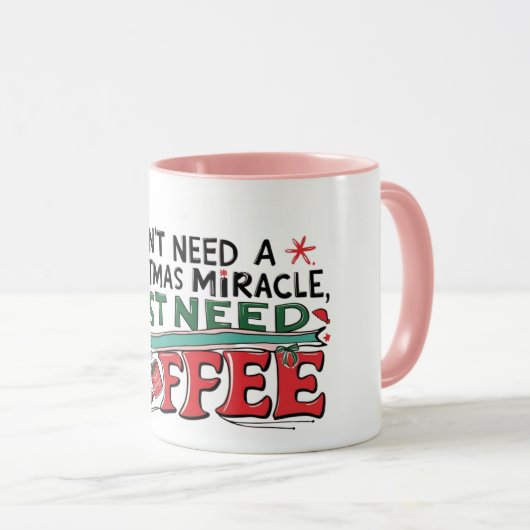 Santa Works One Day  Mok (Voorkant rechts)