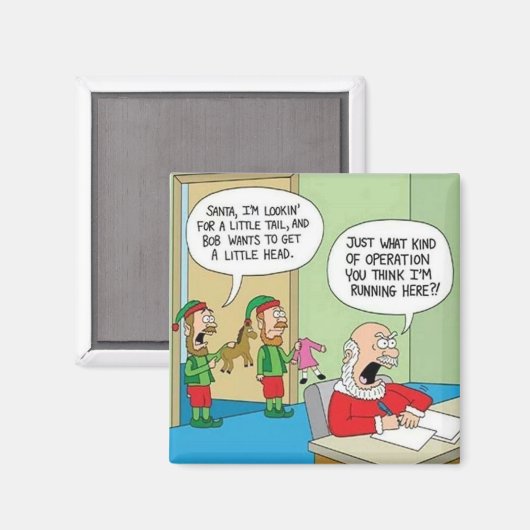 Santa Workshop-bewerking Magneet (Voorkant / Achterkant)