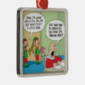 Santa Workshop-bewerking Metalen Ornament (Rechts)