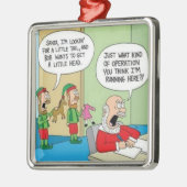 Santa Workshop-bewerking Metalen Ornament (Links)