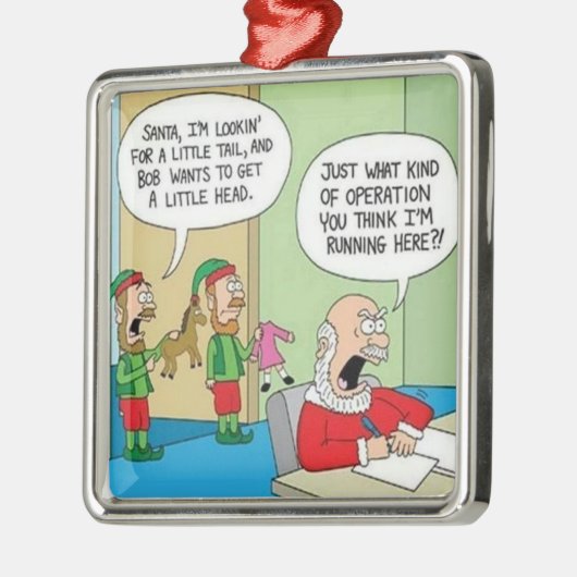 Santa Workshop-bewerking Metalen Ornament (Links)