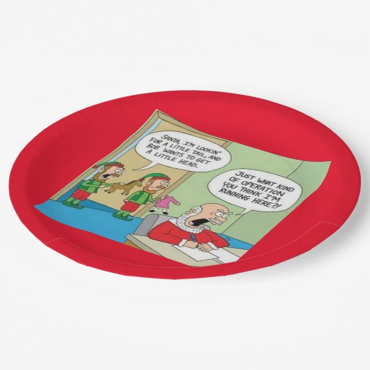 Santa Workshop-bewerking Papieren Bordje (Gekanteld)