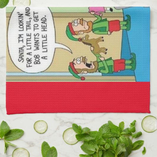 Santa Workshop-bewerking Theedoek (Gevouwen)