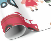 Santa Workshop-speelgoed Elves kerstpapier Cadeaupapier (Rol Hoek)