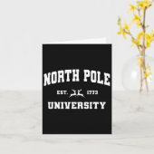 Santa Workshop van de Kerstuniversiteit Noordpool Kaart (Gele Bloem)
