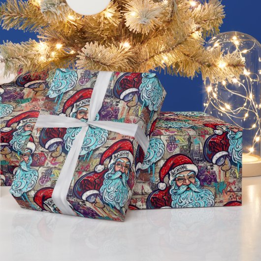 Santa Wrapping Paper Cadeaupapier (Feestdagen)
