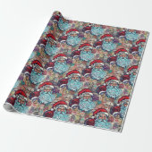 Santa Wrapping Paper Cadeaupapier (Uitgerold)