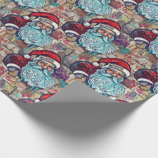 Santa Wrapping Paper Cadeaupapier (Hoek)