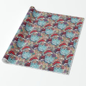 Santa Wrapping Paper Cadeaupapier (Uitgerold)