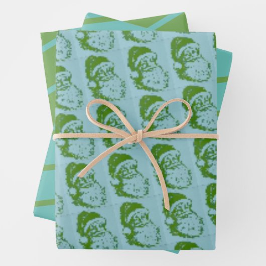  Santa Wrapping Set Inpakpapier Vel (In situ)